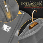 Hleelomi 5 Pack 40-in Garment Bag for Hanging Clothes Suit Bag Gray - Image 5