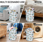 Green Duck Laundry Basket Storage Bin Foldable Laundry Hamper Clothes Storage Bucket Organizer 19.6x15.7 Inch For Laundry Room/Bedroom/Bathroom - Image 6