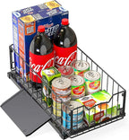 Simple Houseware Pull-Out Cabinet Sliding Basket, 17.2Dx9.7Wx5H, Black - Image 7
