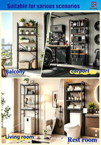 Pre-Welded Over The Toilet Storage Cabinet, 4-Tier 3-Screw Quick Install Bathroom Organizer, No Handyman Required, Laser Welding, eco-Friendly Paint Coating.（Black） - Image 3