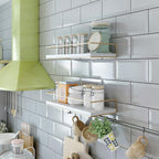 Shario White Floating Shelves - Set of 2, Wall Mounted Hanging Shelves with Golden Towel Rack, Decorative Storage Shelves for Bathroom, Kitchen, Living Room & Bedroom (White Gold, 15.7 Inches) - Image 4