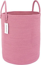 XUANGUO Cotton Rope Laundry Basket Hamper for Clothes, grape purple by XUANGUO