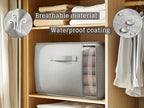 6 Pack Canvas Comforter Storage Bags for Clothes & King Comforters, Grey - Image 2