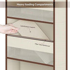 Univivi Fabric Over Door Hanging Organizer for Baby Nursery, Beige, 6-Shelf - Image 5