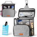 Hanging Toiletry Bag, Shower Caddy Tote Bag (Updated Version, Full Size Bottle Compatible), Bath Organizer for College Dorms, Gym, Camp, Women Men, with Funny Luggage Tag by HiVERST