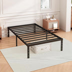 Hafenpo 16 Inch Twin Bed Frame, Under Bed Storage, Black - Image 5
