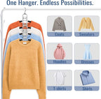 Clothes Hangers Space Saving, Newly Upgraded Detachable Shirt Hangers, 4-Tier Non-Slip Coat Hanger with 360° Swivel Hook for Closet Organizers and Storage Shirt,Sweater,Suit - 2 Pack, Patent Pending - Image 4