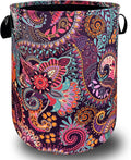 Mandala Paisley Laundry Basket Oxford Cloth Foldable Hamper 18.9x16.5 Inch by SELIONLIKN