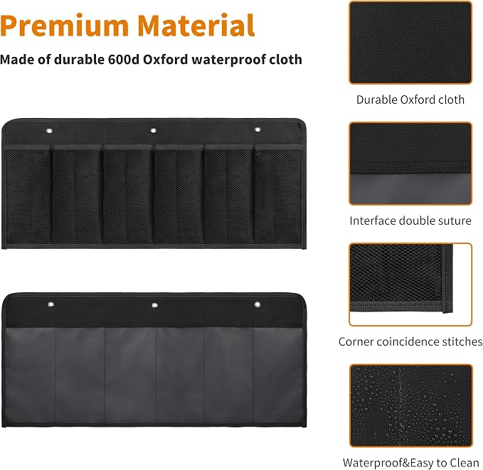 RVZONE RV Shoe Pockets 6 Large Pockets, Hanging Organizer with Sturdy Hooks - Image 6