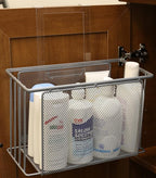 Deco Brothers Over Cabinet Door Organizer, Silver - Image 3