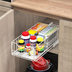 Simple Houseware Pull-Out Cabinet Sliding Basket, 17.2Dx9.7Wx5H, White - Image 4