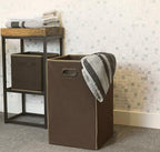 Simple Houseware Foldable Closet Laundry Hamper Basket, Brown - Image 4